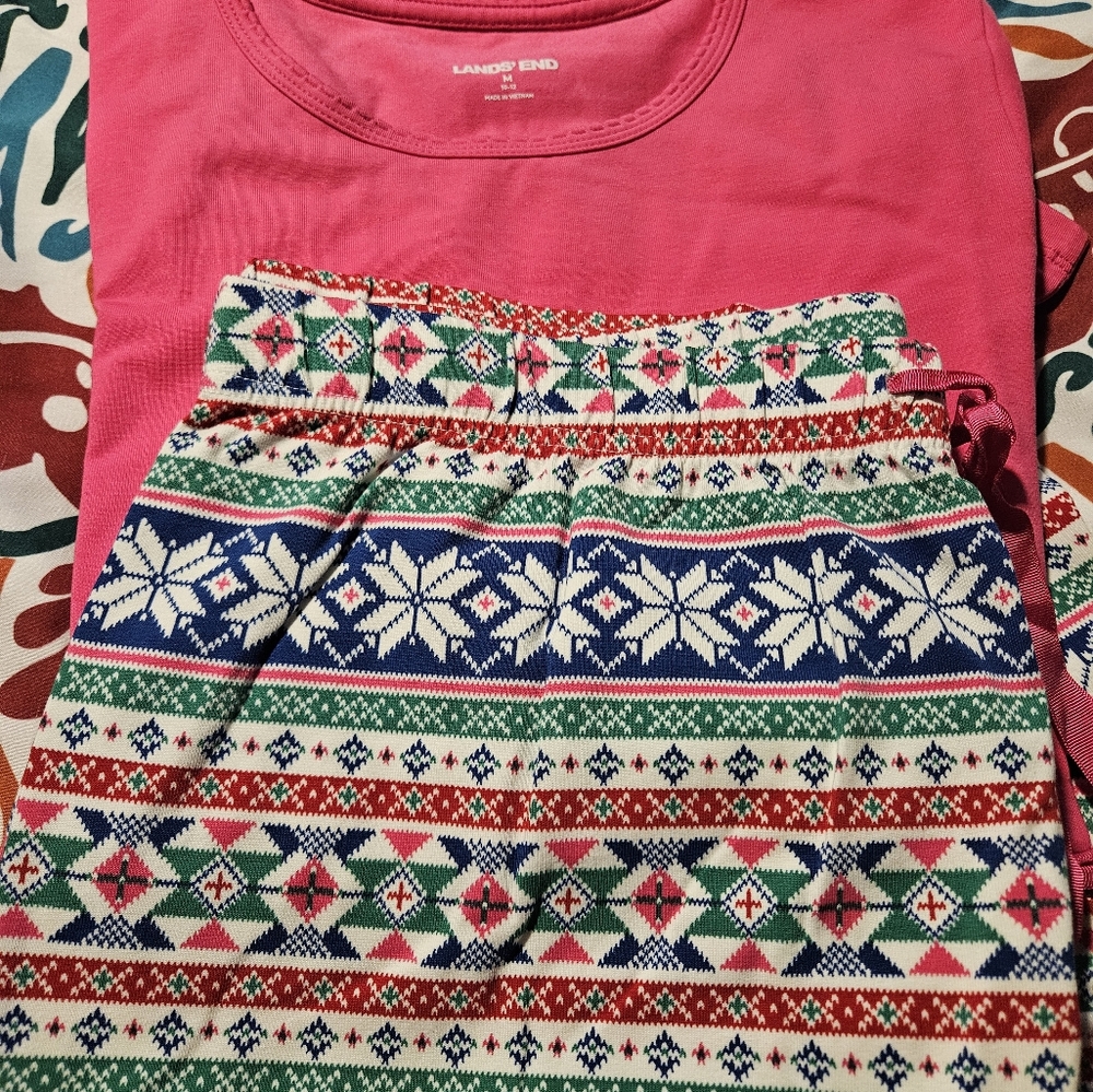 Lands End Long sleeve pajama Set